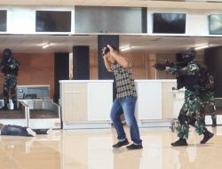 Lanud Sultan Hasanuddin Dukung Penuh Latihan Penanggulangan Keadaan Darurat (PKD) Bandara Sultan Hasanuddin