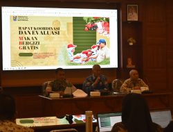 Perdana, Wabup Bersama Dandim dan Sekda Pimpin Rakor dan Evaluasi MBG