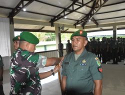 Dandim 1710/Mimika Pimpin Acara Korps Raport Kenaikan Pangkat Prajurit Kodim 1710/Mimika