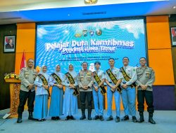 Kapolda Jatim Lantik dan Kukuhkan 6 Pelajar Asal Kabupaten Tuban Yang Terpilih Jadi Pelajar Duta Kambtibmas