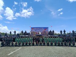 Kodim 1710/Mimika Bersama Satuan TNI Se-Garnisun Timika Gelar Upacara HUT Ke-80 TNI Tahun 2025