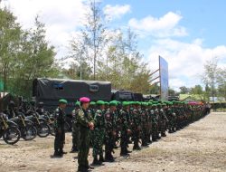 Kodim 1715/Yahukimo dan Satgas-Satgas TNI di Wilayah Yahukimo Gelar Upacara HUT Ke-80 TNI
