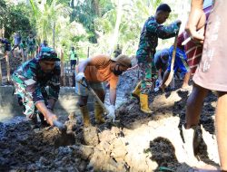 Wujudkan Impian Warga, Satgas TMMD ke-126 Kodim 1505/Tidore Genjot Pembangunan Sumur Air Bersih