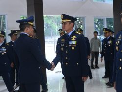 Komandan Lanud Sultan Hasanuddin Terima Laporan Kenaikan Pangkat 104 Perwira