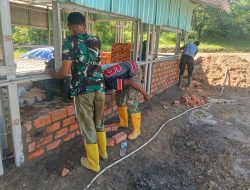 Satgas TMMD ke-126 Kodim 1810/Tambrauw Lanjutkan Pembangunan Gereja Advent di Kampung Babak, Wujud Nyata Kemanunggalan TNI dan Rakyat