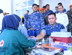 Danlanud Sultan Hasanuddin Hadiri Kegiatan Donor Darah Dalam Rangka HUT ke-78 Korpasgat