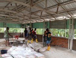 Satgas TMMD Ke-126 Terus Genjot Perehaban Gereja Advent di Kampung Babak