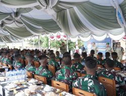 Wapang TNI Dampingi Menhan RI Kunjungi Yonif TP 821/Satria Bupolo di Pulau Buru