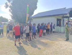 Satgas TMMD 126 dan Warga Saukorem Jalin Keakraban Lewat Olahraga Voli