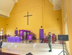 Satgas TMMD ke-126 Laksanakan Ibadah Bersama Masyarakat Distrik Kebar dengan Khidmat