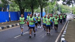 Jelang UKP Personel Lanud Sultan Hasanuddin Laksanakan Tes Samapta