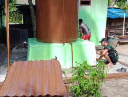 Satgas TMMD 126 Kodim Tambrauw Gotong Royong Selesaikan Pembuatan Sumur Bor di Kampung Mega