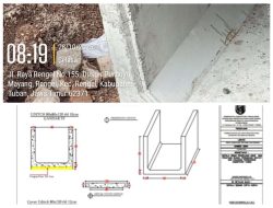 Pembangunan Saluran Drainase Desa Sawahan Tuban, Terindikasi Ada Ketidaksesuaian Spesifikasi