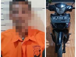 Polsek Kalianda Tangkap Pelaku Percobaan Pencurian Motor di Negeri Pandan