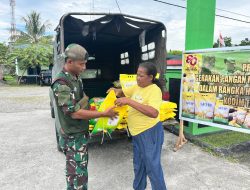 Dukung Program Gerakan Pangan Murah, Kodim 1710/Mimika Jual Beras SPHP di Timika