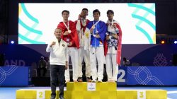 Atlet Taekwondo Indonesia Arya Danu Susilo Tambah 1 Medali Emas SEA Games 2025 di Thailand