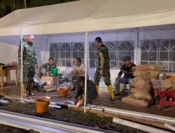 TNI Bersinergi Percepat Pembangunan Huntara bagi Korban Bencana di Palembayan