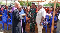 Agar Berjalan Dengan Aman dan Khidmat, Babinsa Koramil Agimuga Hadiri Sekaligus Amankan Jalannya Ibadah Rekonsiliasi Umat Katolik