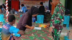 Kodim 1710/Mimika Gelar Pendampingan Pembuatan Adminduk Dalam Rangka Hari Juang TNI AD