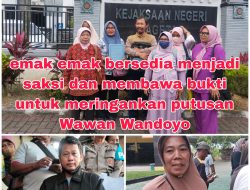 11 Gugatan Sederhana PA Magetan di kabulkan, emak- emak Siap membantu Wawan W dirut MSI dari jerat Hukum Pidana