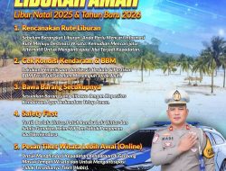 Satlantas Polres Lampung Selatan Imbau Masyarakat Utamakan Keselamatan Selama Libur Natal dan Tahun Baru