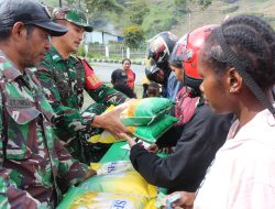 Gerakan Pangan Murah Kodim 1714/Puncak Jaya, Wujud Kepedulian Untuk Stabilitas Harga Beras