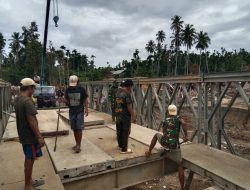 Pembangunan Jembatan Bailey Teupin Reudeup Penghubung Bireuen–Aceh Utara Capai 99 Persen