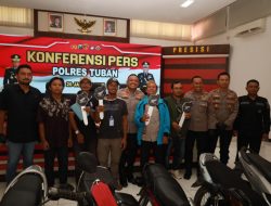 Polres Tuban Gelar Konferensi Pers Ungkap Kasus Curanmor di Wilayah Kabupaten Tuban