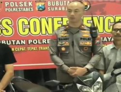 Pelaku Resedivis Maling Motor di Hajar Massa di Tangkap Polsek Bubutan