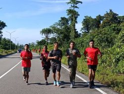 Latihan Rutin, Prajurit Kodim 1710/Mimika Tempuh Lari 8 Km