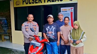 Warga Apresiasi Kinerja Polsek Palas,  Motor Korban Curanmor Dikembalikan kepada pemiliknya