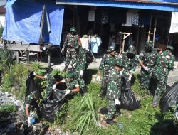 Kodim 1710/Mimika Gelar Aksi Bersih Pasar Sentral Timika