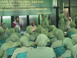 HUT Persit KCK ke- 80, Kodim Bojonegoro Gelar Pemeriksaan EKG dan HPV DNA