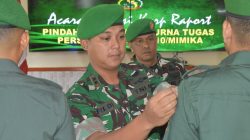 Dandim 1710/Mimika Pimpin Tradisi Korps Pindah Satuan dan Purna Tugas Prajurit