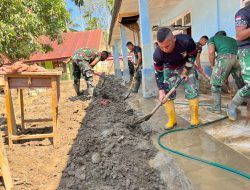 TNI AD Terjun Langsung Pulihkan Sekolah Terdampak Bencana di Aceh Tengah