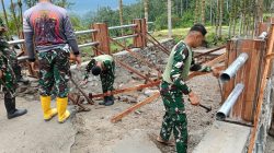 TNI AD Bangun Jembatan Aramco di Agam, Akses Warga Nagari Bayua Kembali Terbuka