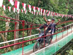 TNI AD Rampungkan Rehab Jembatan Gantung Halimbe, Akses Warga Labura Kembali Lancar