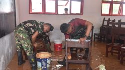 TNI AD Pulihkan SDN 152983 Hutanabolon I Pasca Banjir, Sekolah Kembali Digunakan