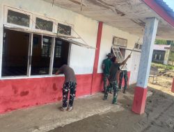 Satgas Gulbencal TNI AD Percepat Pemulihan SMPN 26 Takengon, Pastikan Sekolah Segera Kembali Digunakan