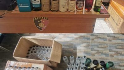 Polsek Pakal Ungkap Penjualan Miras Ilegal di Lakarsantri, Puluhan Botol Arak Bali Diamankan 8