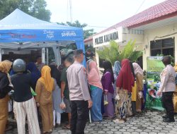 Satgas Ketahanan Pangan Polres Lampung Selatan Gelar Pasar Murah di Polsek Kalianda