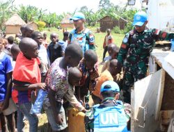 Satgas TNI Konga RDB XXXIX-G Gelar Layanan Kesehatan dan Bantuan Kemanusiaan di Maliobongo