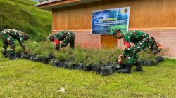 Kodim 1714/Puncak Jaya Bersama Rakyat Tanam Bibit Cemara Sebagai Generasi Mendatang Untuk Kabupaten Puncak Jaya