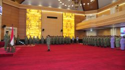 Irjen TNI Pimpin Upacara Laporan Korps Kenaikan Pangkat 54 Perwira Tinggi TNI