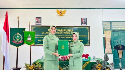 Rapat Paripurna Dalam Rangka Serah Terima Jabatan Ketua Persit KCK Cabang XXXV Kodim 1710/Mimika 7