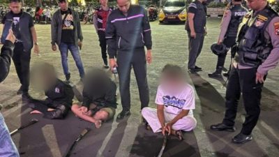 Satsamapta Polrestabes Surabaya Menggagalkan Tawuran Gangster 8 Pelaku Diamankan 8