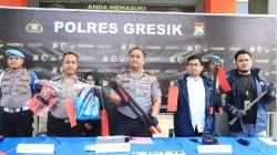 Polres Gresik Amankan Komplotan Residivis Pencuri Kabel PLN Lintas Daerah