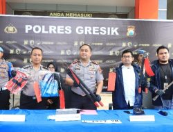 Polres Gresik Amankan Komplotan Residivis Pencuri Kabel PLN Lintas Daerah
