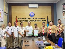 Gelar Kerjasama Dengan Kwarcab Lampung Selatan, BNNK Bentuk Saka Anti Narkoba