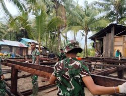 Pembangunan Rumah Terus Digenjot, Satgas TMMD Kodim 1710/Mimika Kejar Target Penyelesaian